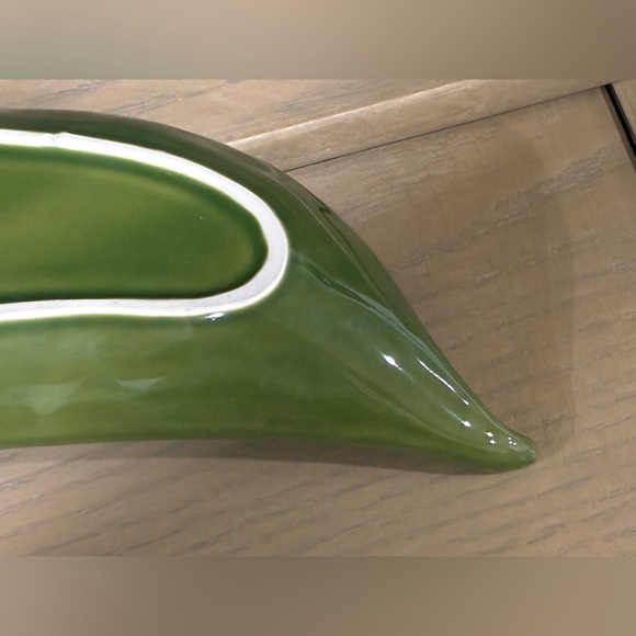 Pottery Barn Garden Crudite Pea Pod Serving Platter 19” - Picture 6 of 9